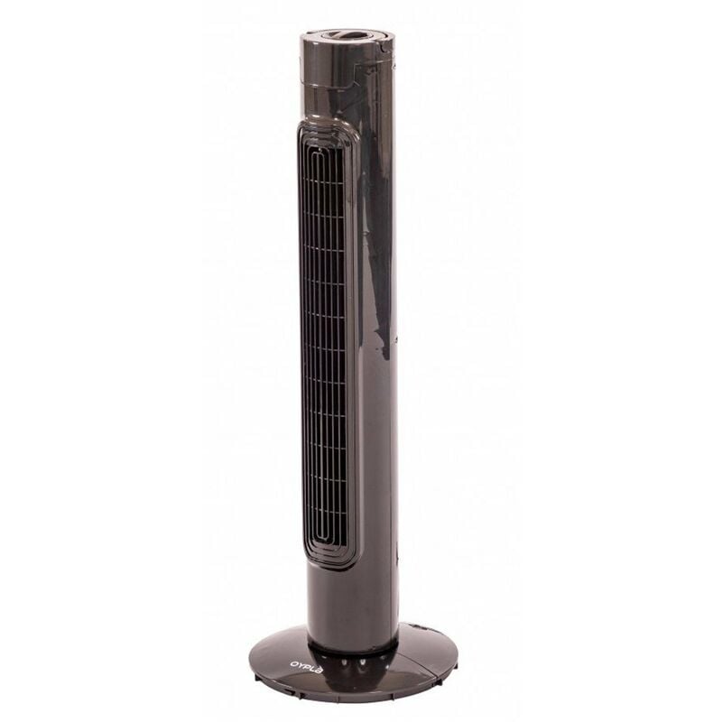 Electrical 30' Free Standing Black 3-Speed Oscillating Tower Cooling Fan - Oypla