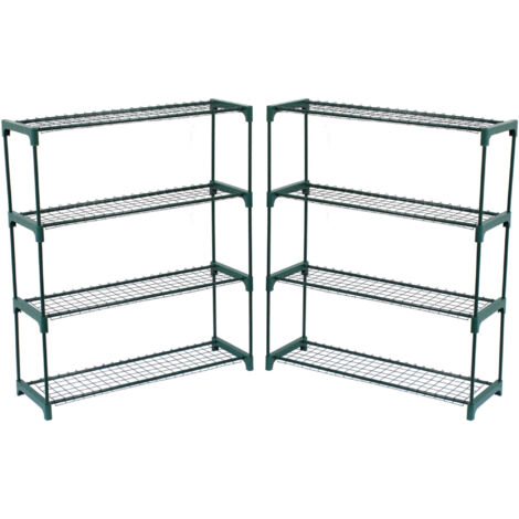 Oypla Flower Staging Display Greenhouse Racking Shelving Double Pack