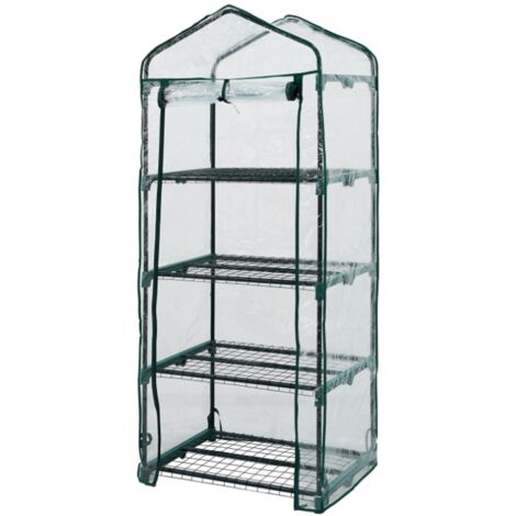 Oypla Growhouse 4-Tier Garden Greenhouse Ideal For Propagating Seeds And Bringing-on Plants - 130x50x45cm