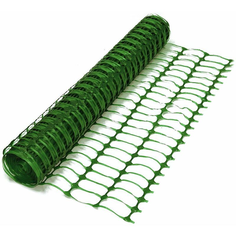 Heavy Duty Green Safety Barrier Mesh Fencing 1mtr x 15mtr - Oypla