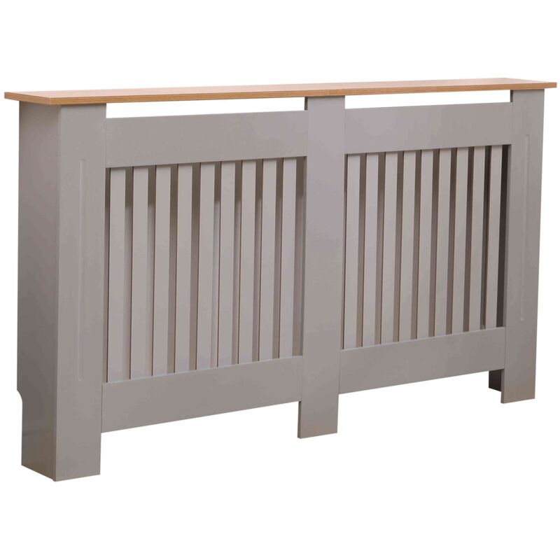 Image of Oypla - Large Grey Wooden Slatted&hellip;