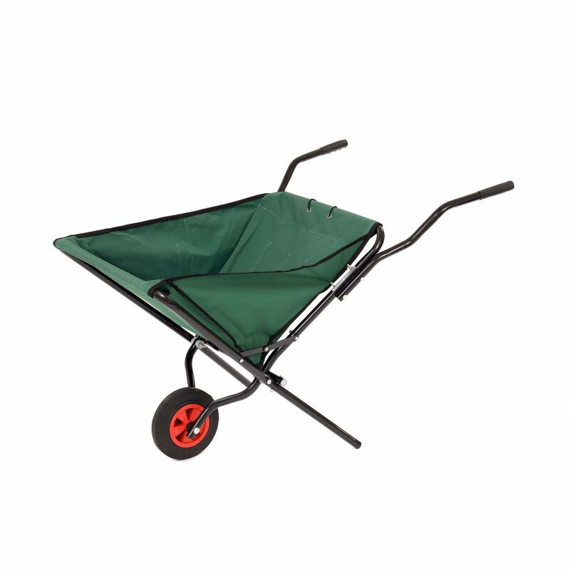 Lightweight Folding Garden Wheelbarrow Foldable Wheel Barrow - Oypla