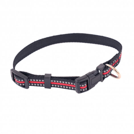 Oypla Red Adjustable Comfortable Reflective Red Dog Collar for Neck Size 24-36cm