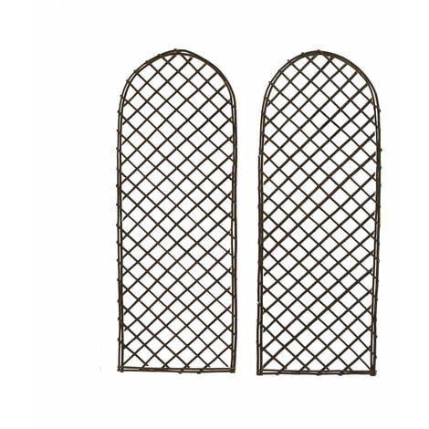 Oypla Set of 2 Willow Trellis Fencing Panel Screen Climbing Trellises
