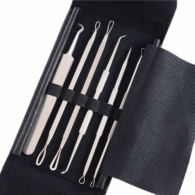 Oypla - Stainless Steel Blackhead Pimple Acne Spot Remover Tool Set