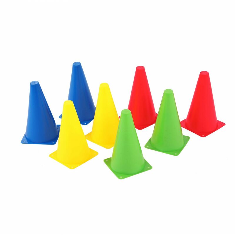 Training Field Fitness Exercise Games Activity Sports PE Road Cones Marker (set of 8) - Oypla