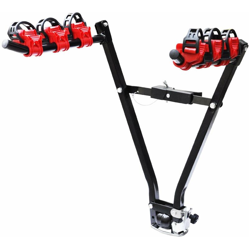 Universal 3 Bike Bicycle Tow Bar Car Mount Rack Stand Carrier - Oypla