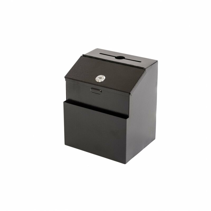 Wall Mounted Lockable Steel Suggestion Comment Ballot Mail Box - Oypla