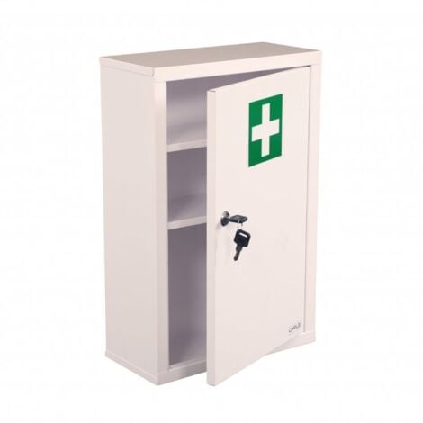 main image of "Oypla Wall Mounted Metal First Aid Medicine Medical Cabinet Locker"