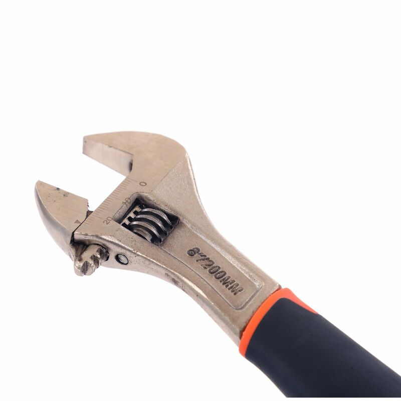 Oypla Wide Mouth Soft Grip Adjustable Wrench Spanner - 24 x 200mm - 8"