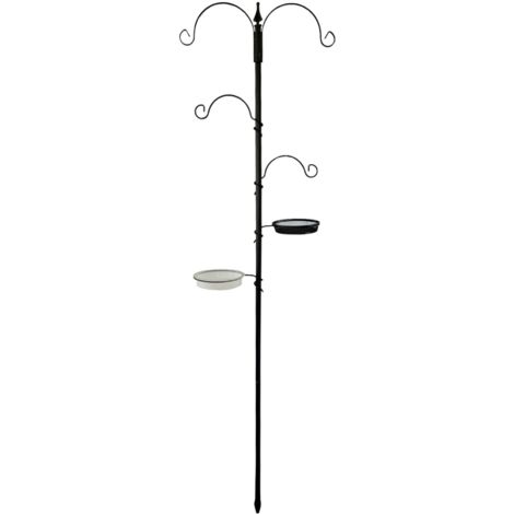 Oypla Wild Bird Decorative Feeding Station with Feeder Tray & Bath