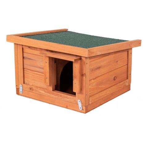 Oypla Wooden Hedgehog House Hibernation Shelter 360x240x400mm