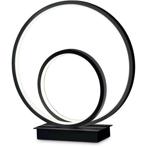 IDEAL LUX Lampe de table LED décorative Swirl intégrée noire, 3000K