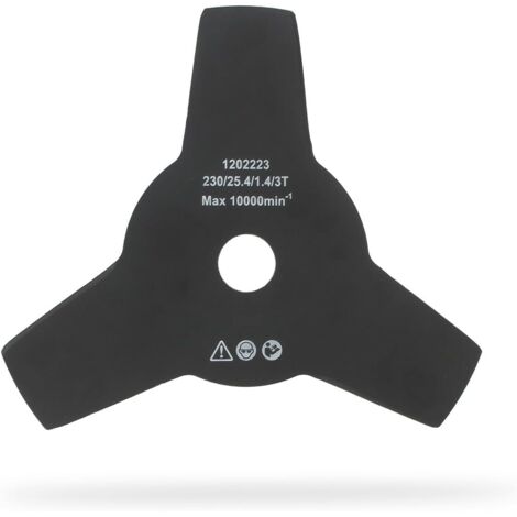 OZAKI - Lame 3 Dents - Adaptable Pour Débroussailleuse - Coupe De 230 mm, Alésage 25,4 mm & Epaisseur 1,4 mm - Qualité Supérieure