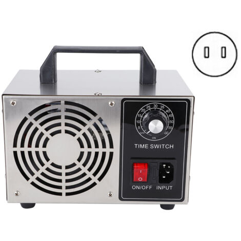 Ozongenerator aus Edelstahl (20 g), Luftreiniger für Gewächshaus und Haushalt, Ozonisator mit 110-V-US-Stecker