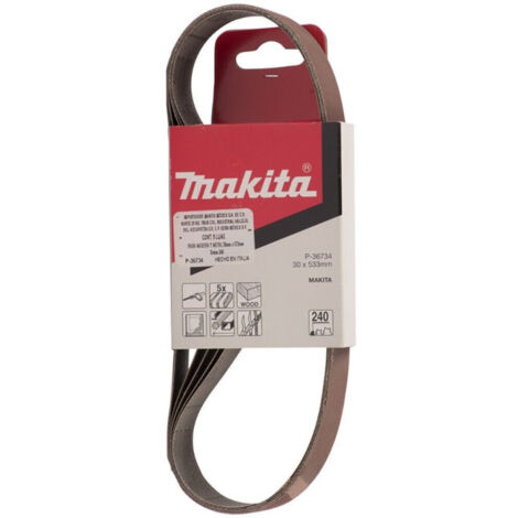 P-36734 Papier abrasif à bande 30 x 533 mm, 240G, 5 pcs
