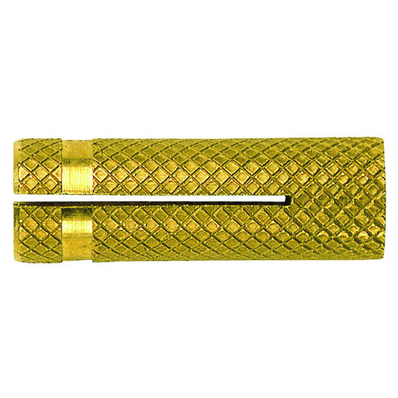 Tassello in ottone per viti po-m - ø mm.10 ma tassello ø mm.12x35