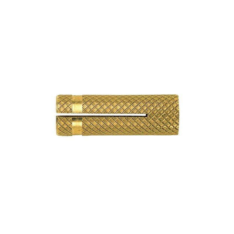 Tassello in ottone per viti po-m - ø mm.10 ma tassello ø mm.12x35