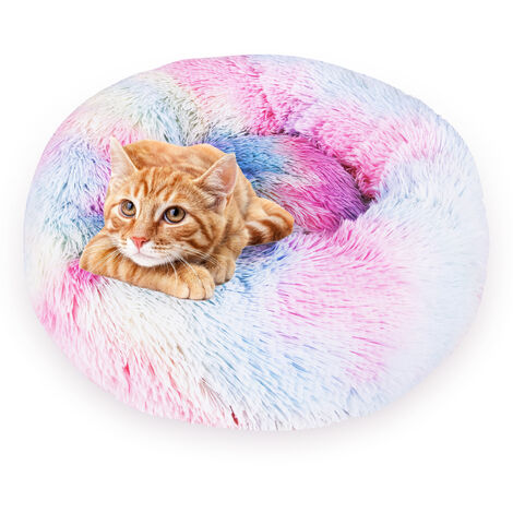 P0201140 Blusea doux en peluche rond lit pour animaux de compagnie chat lit doux lit de chat pour chats chiens