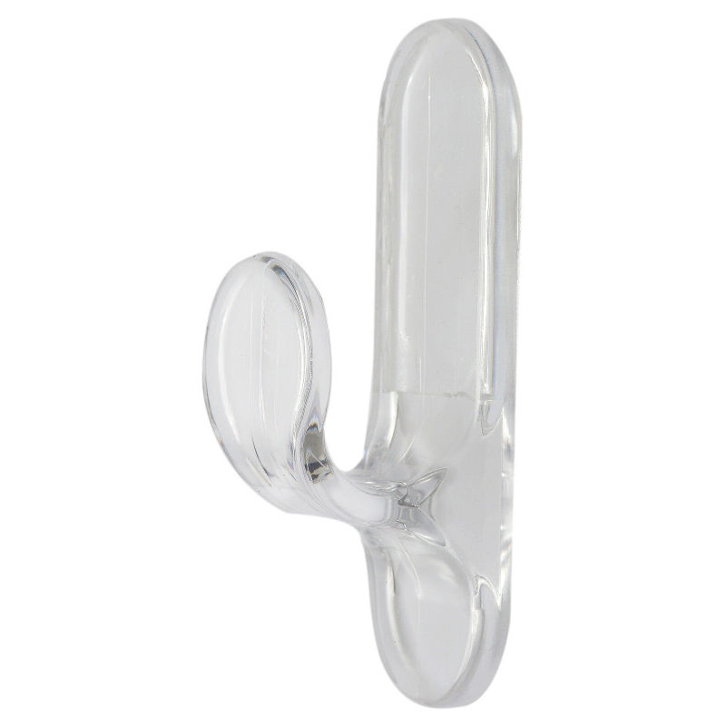 

Koppels - Percha plástica adhesiva alto impacto transparente tipo 'lengua' 95x30mm. (Köppels P3002T) (Blíster)