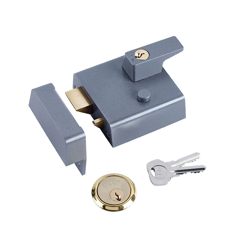 Locks 630001205402 P1 Double Security Nightlatch 60mm Backset dmg Dark Grey Finish Visi YALP1DMGPB - Yale