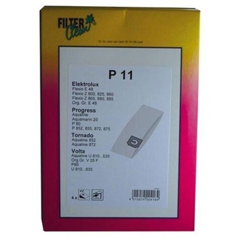 P11 SAC ASPI PAPIER X4 + 1MF POUR ASPIRATEUR AQUALINE