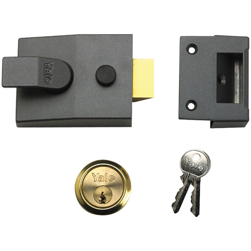Yale - Locks 89 Deadlock Nightlatch 60mm Backset dmg Finish Box YAL89DMGPB