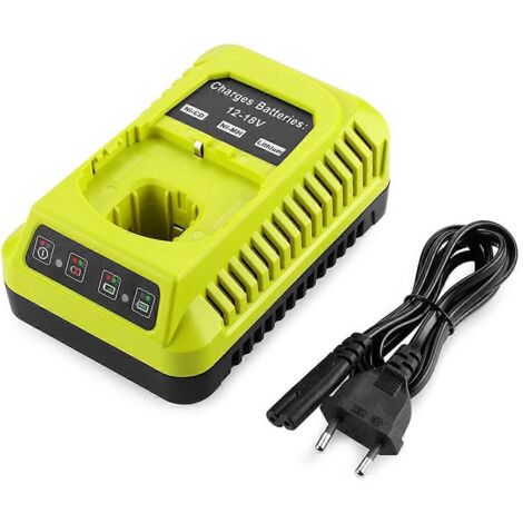P117 Battery Charger 12V-18V Replacement for Ryobi Li-Lon 3A EU Plug-Green-