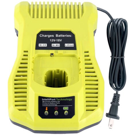 P117 Charger Compatible with Ryobi 12V 14.4V 18V Lithium Battery and NiMH NiCd Battery Charger