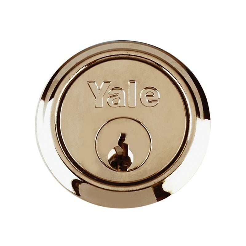 Locks B1109 Replacement Rim Cylinder & 2 Keys Polished Brass Finish Box YALB1109PB - Yale