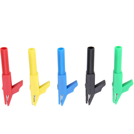 P2007 Packung mit 5 isolierten Krokodilklemmen 15A/300V für 4mm Bananenstecker