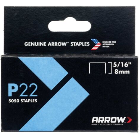 P22 Staples Box of 5,000 Staples with 8mm Leg Length