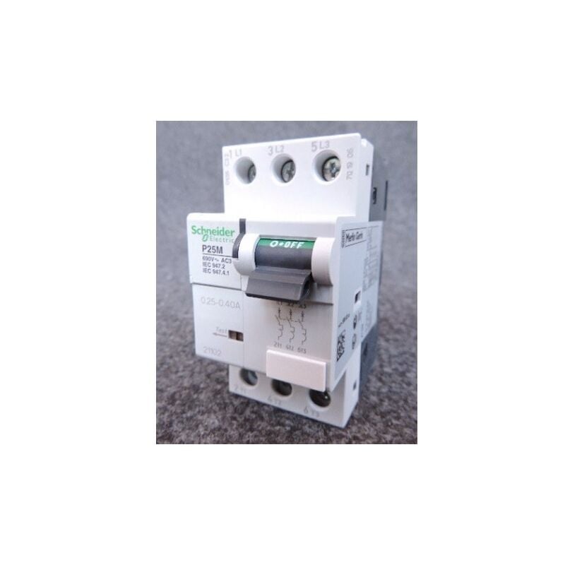 Disjoncteur moteur 0.4A 3P 3d déclencheur magnéto thermique P25M schneider 21102