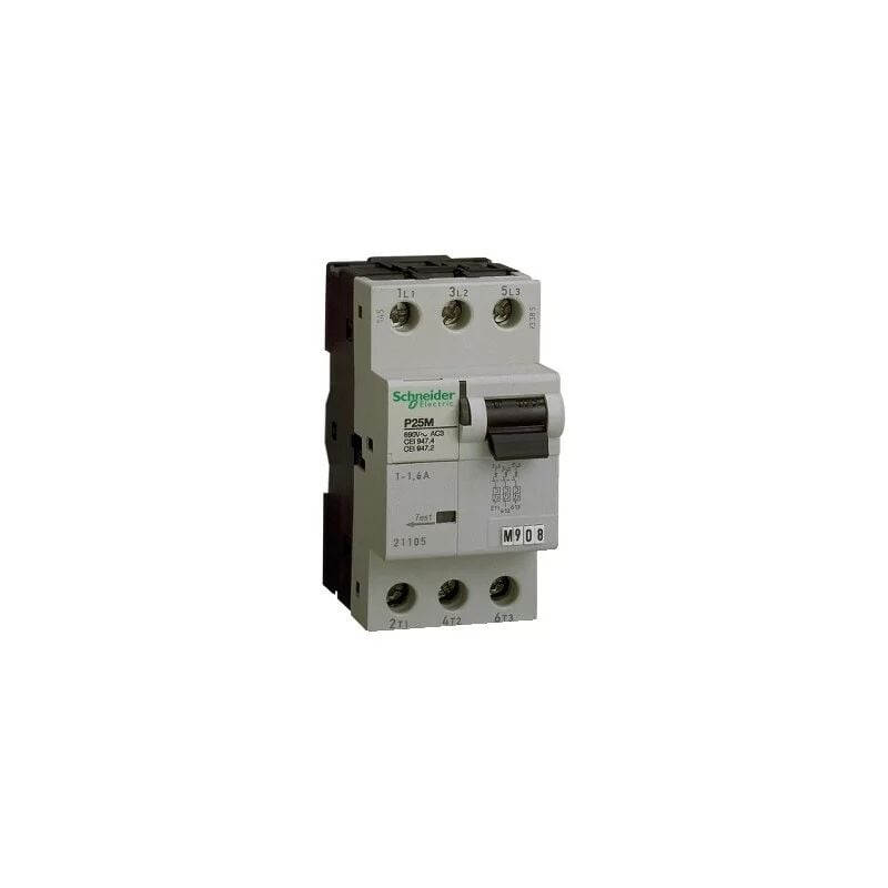 Schneider Electric - Schneider 21107 Disjoncteur moteur - 4A - 3P 3d - déclencheur magnéto-thermique