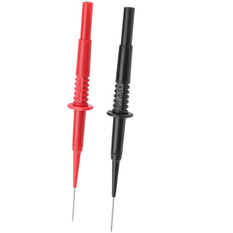 P5008 2 Stück isolierte Bananenstecker Schwarz Rot für Multimeter, Prüfnadeln und Bohrmaschinen