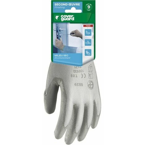 COVERGUARD P6028 Guantes multiusos de poliéster (servicio ligero), talla 8 Centrale Brico