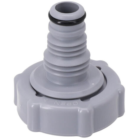 P6H1419 Vanne de vidange, raccord de vidange de tuyau de piscine, raccord de tuyau de vidange, connecteur de vanne de vidange (gris Ø 32 mm)