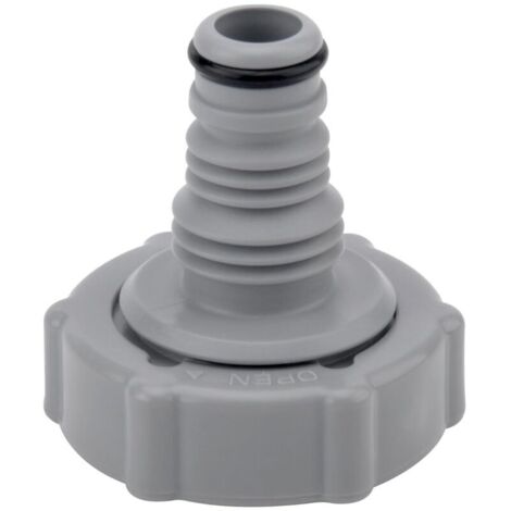 P6H1419 Vanne de Vidange,Adaptateur de Drainage pour Tuyau de Piscine, Adaptateur de Tuyau de Vidange, Connecteur de Valve de Vidange (gris Ø 32 mm)