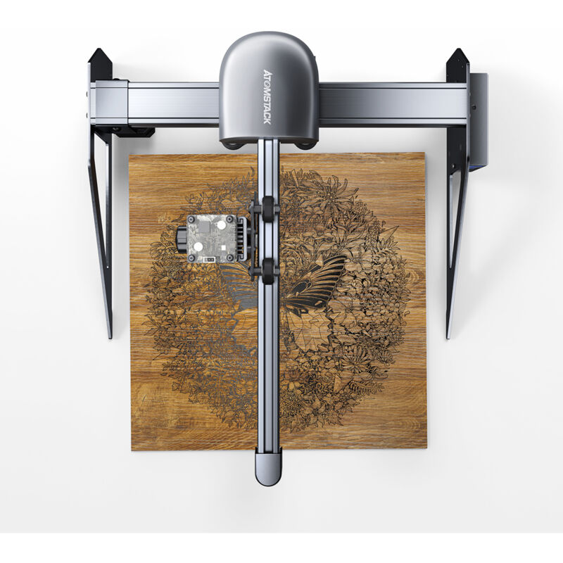 Sjlerst - P7 30W Graveur Laser Bureau Bricolage 200x200mm Focale Fixe Multi-Matériaux