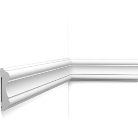P8040 Cimaise murale Orac Decor - 10x2x200cm (h x p x L) - moulure décorative polyuréthane Pack 2 pièces