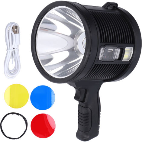 P90 LED-Solartaschenlampe mit 6 Modi, wasserdicht für Wandern, Camping und Outdoor-Aktivitäten