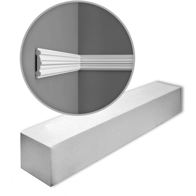 Orac - Decor P9020 luxxus 1 Box 10 pieces Cornices Mouldings 20 m - white