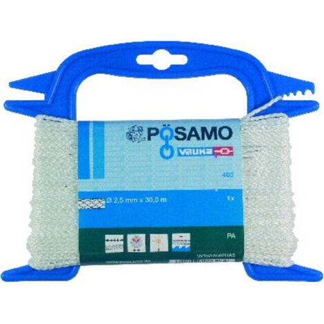 PA-Seil gefl. weiss 6,0mmx20m auf Kz-Haspel