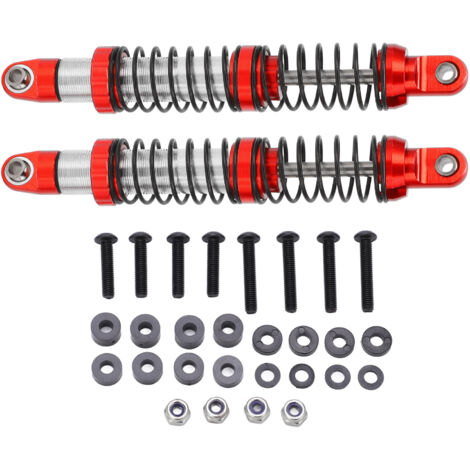 Paar 102-mm-Metallstoßdämpfer für Axial SCX10, 1/10 RC-Teile, Vorder- und Hinterradaufhängung, Rot