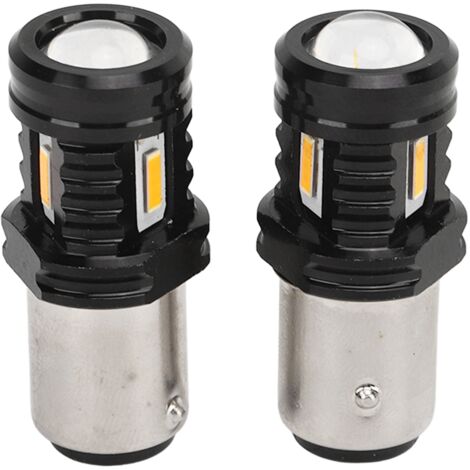 Paar 1157 LED-Bremslichtbirnen, 120 W, 3000 lm, BAY15D, Tagfahrlichtbirnen für Auto, SUV, LKW, Wohnmobil, gelbes Licht/3000 K