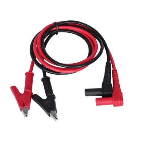 Paar 15-A-Multimeter-Messleitungen, 80 cm Bananenstecker auf Krokodilklemme, 0,8 m 4 mm Multimeter-Messkabel