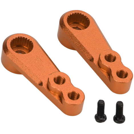 Paar 25T Lenkarme aus Aluminiumlegierung für RC-Servos, 1/8 1/10 Maßstab ferngesteuerte Autos - Orange