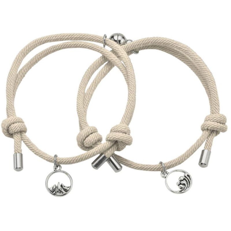 Image of Paar Armband mit Magnet - Beige