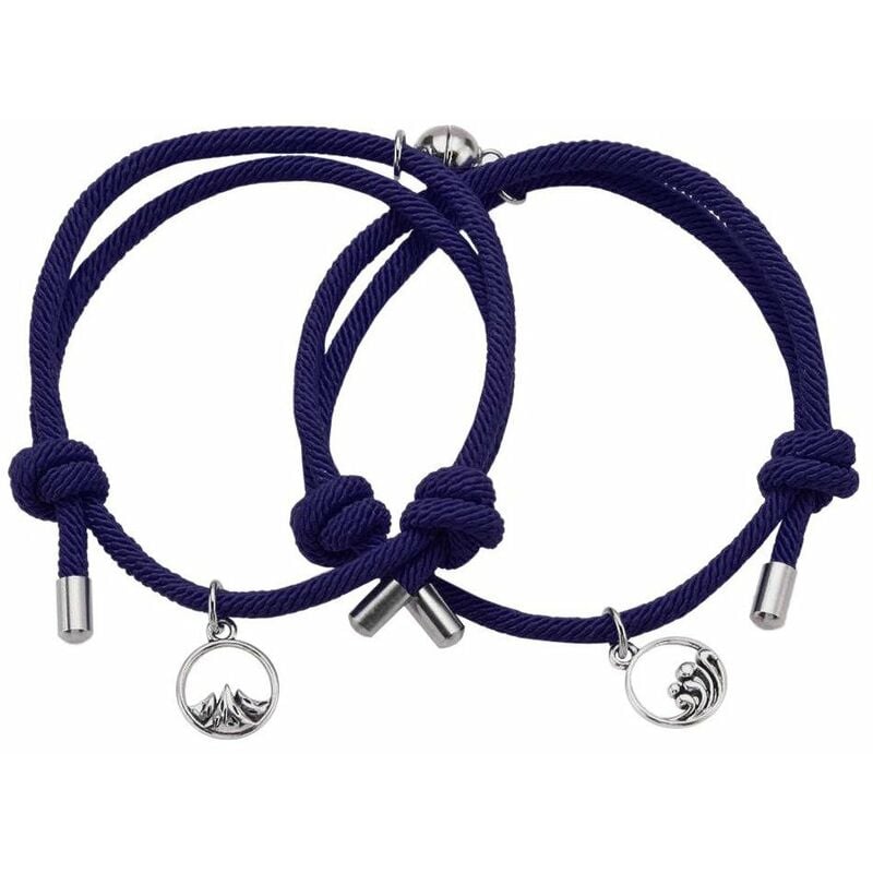 Image of Paar Armband mit Magnet - Blau