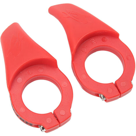 Paar Daumenauflagen für Mountainbike-Lenker, ergonomischer roter, rutschfester und verschleißfester Griff.